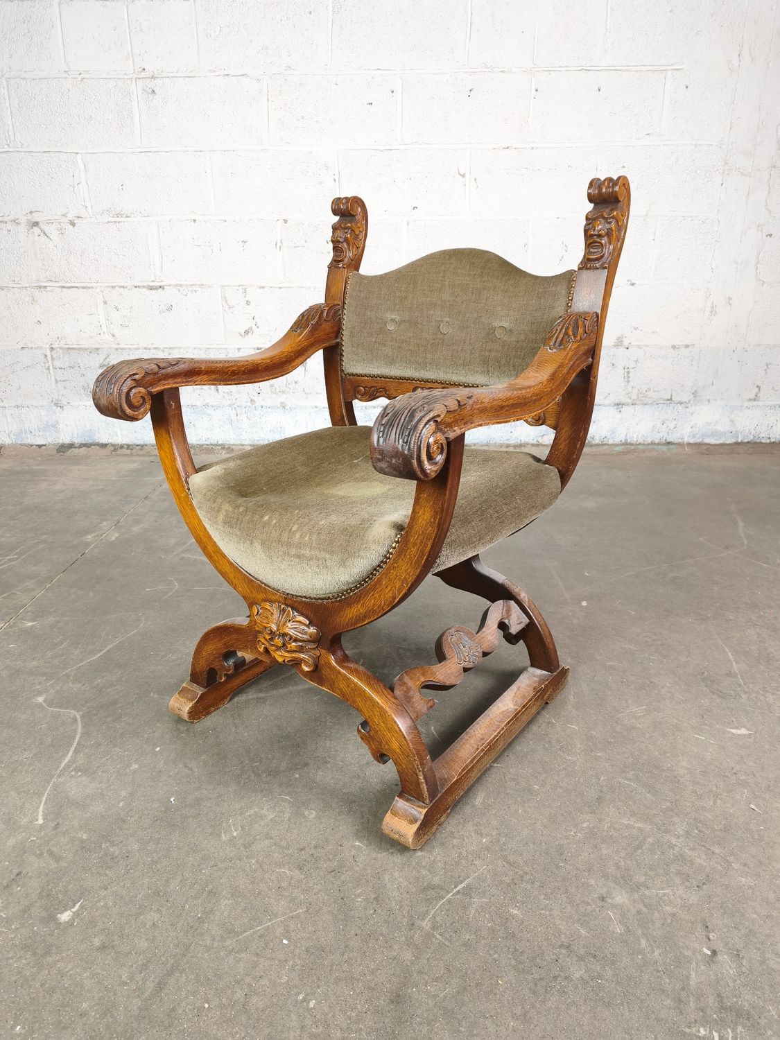 Old wooden Dagobert chair