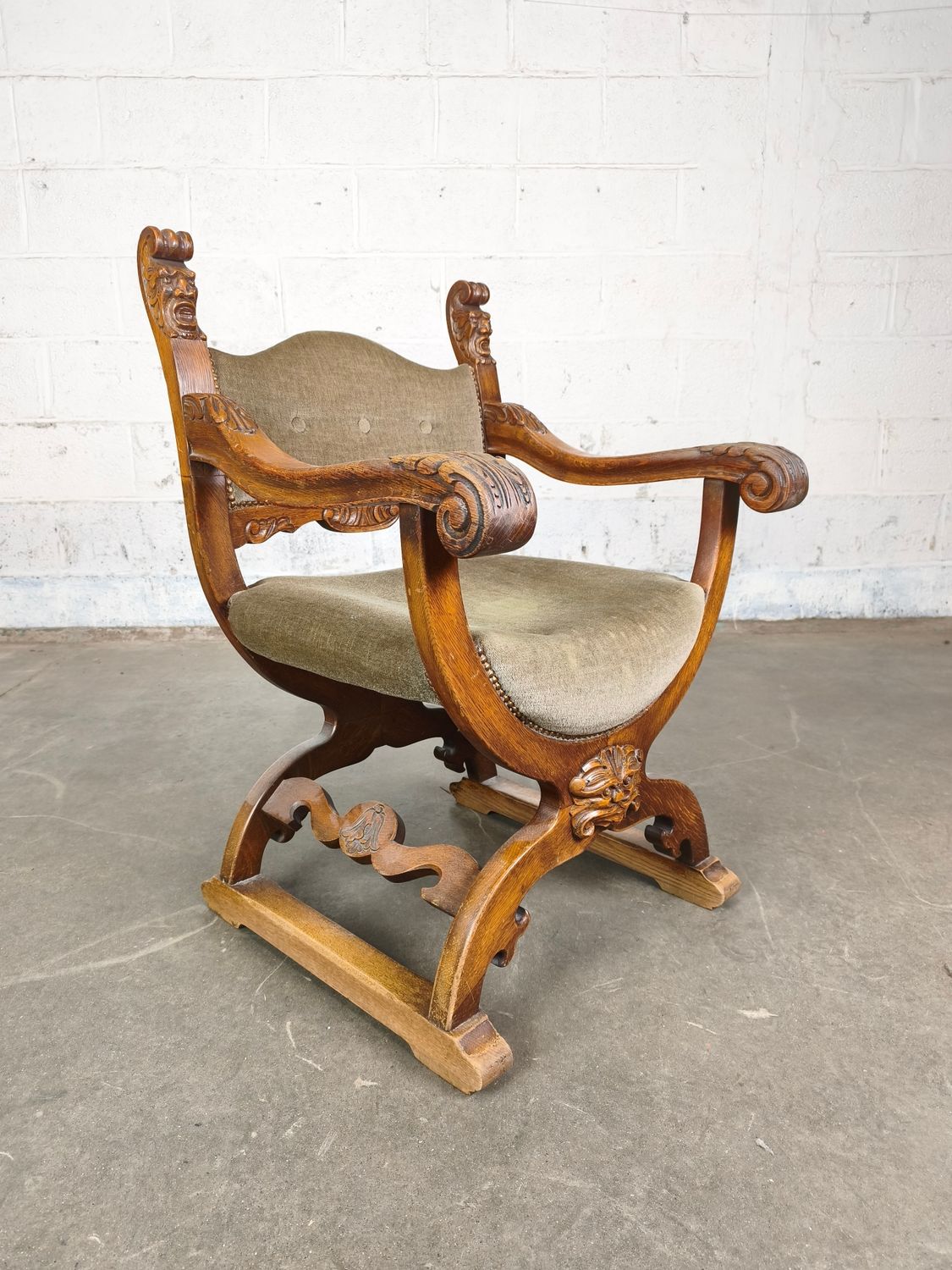 Old wooden Dagobert chair
