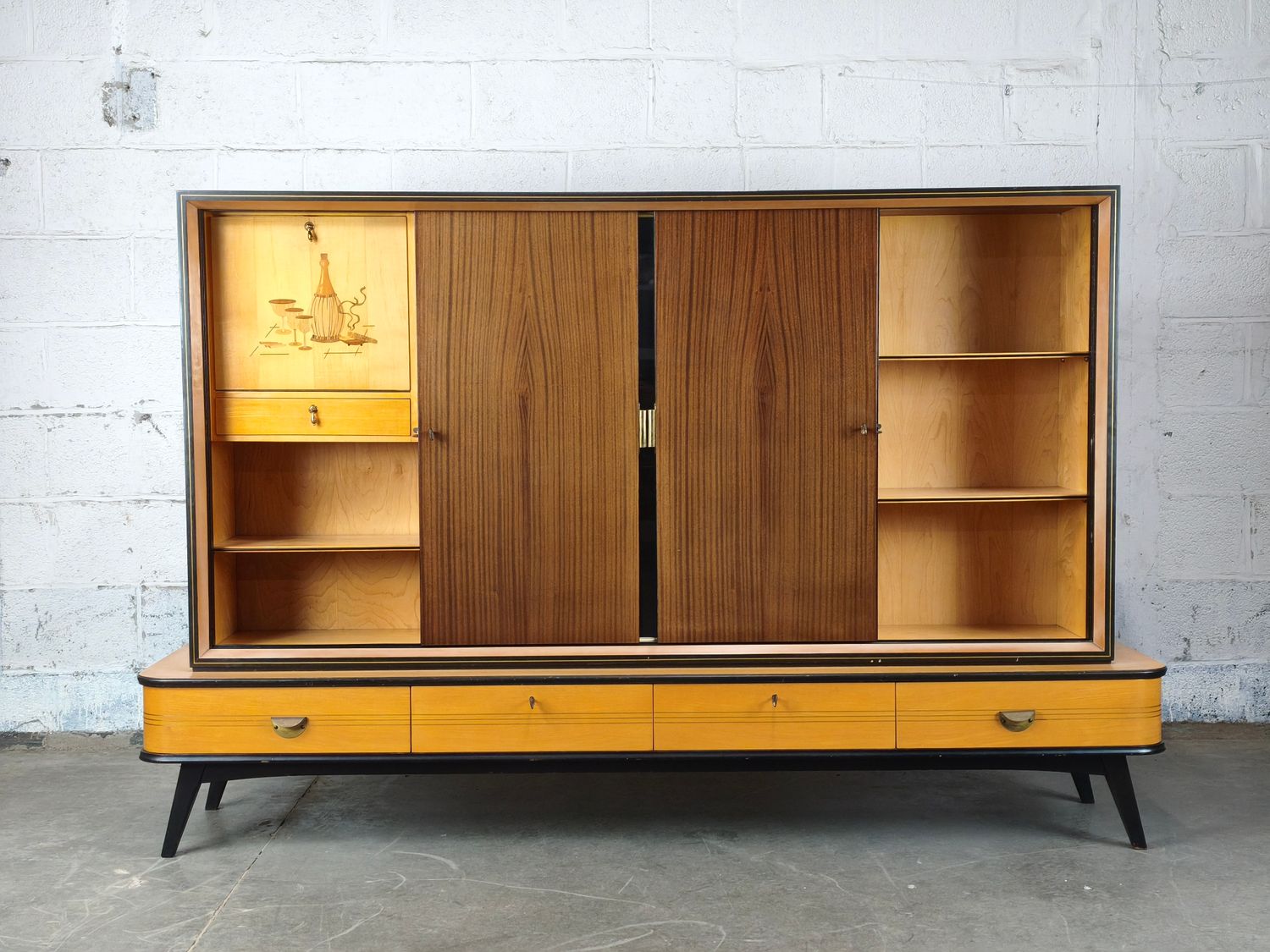 Large vintage highboard