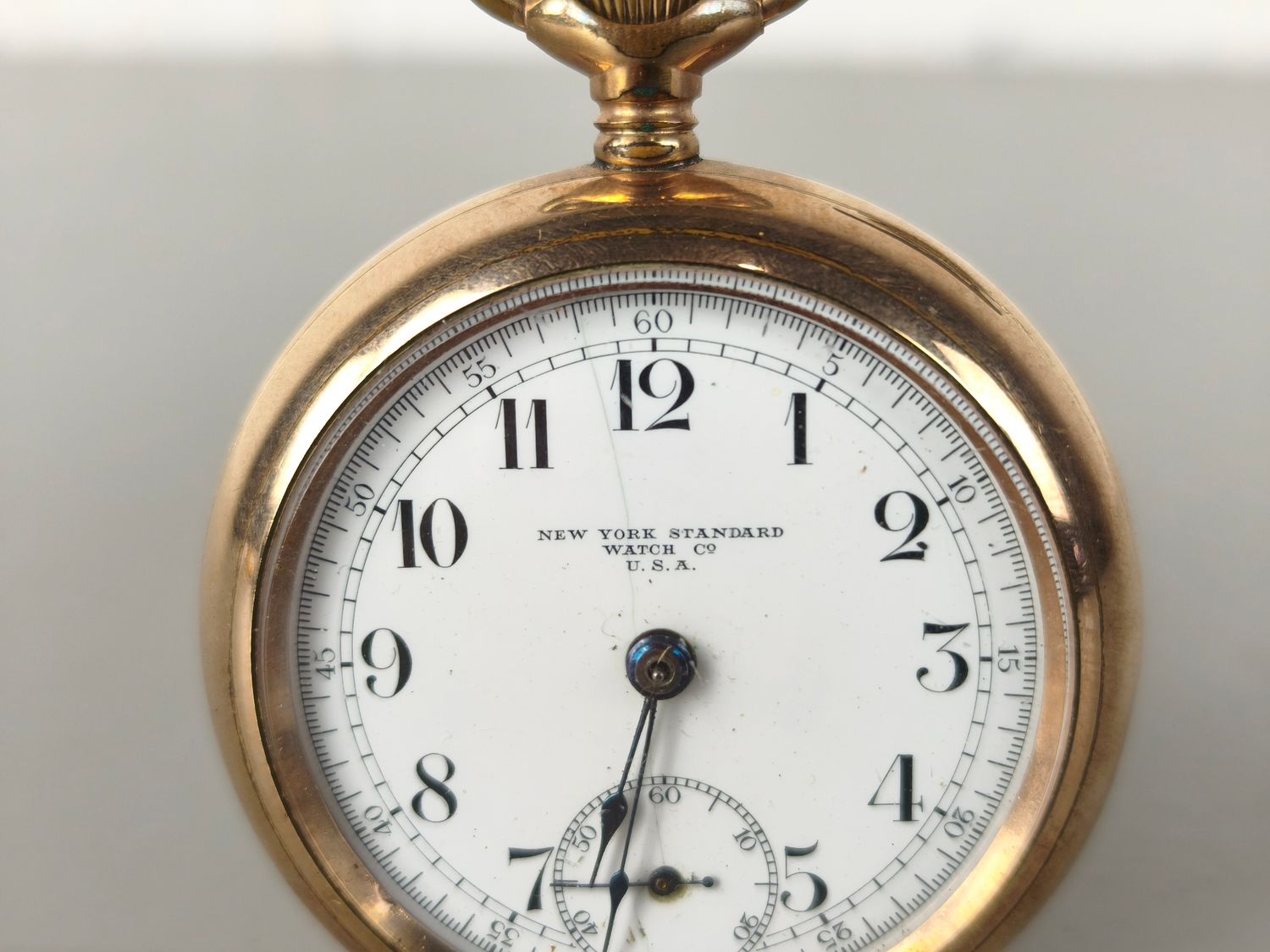 Gilt New York Standard Watch Co pocket watch