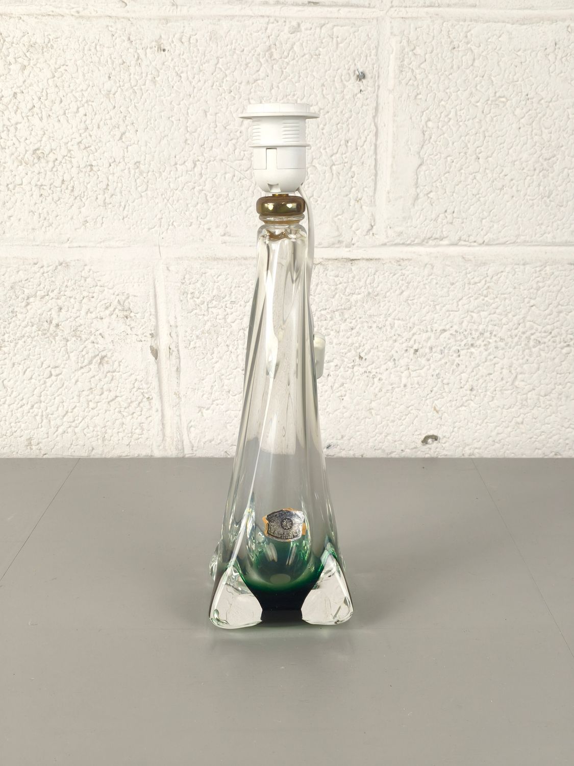 Crystal lamp base Val Saint Lambert