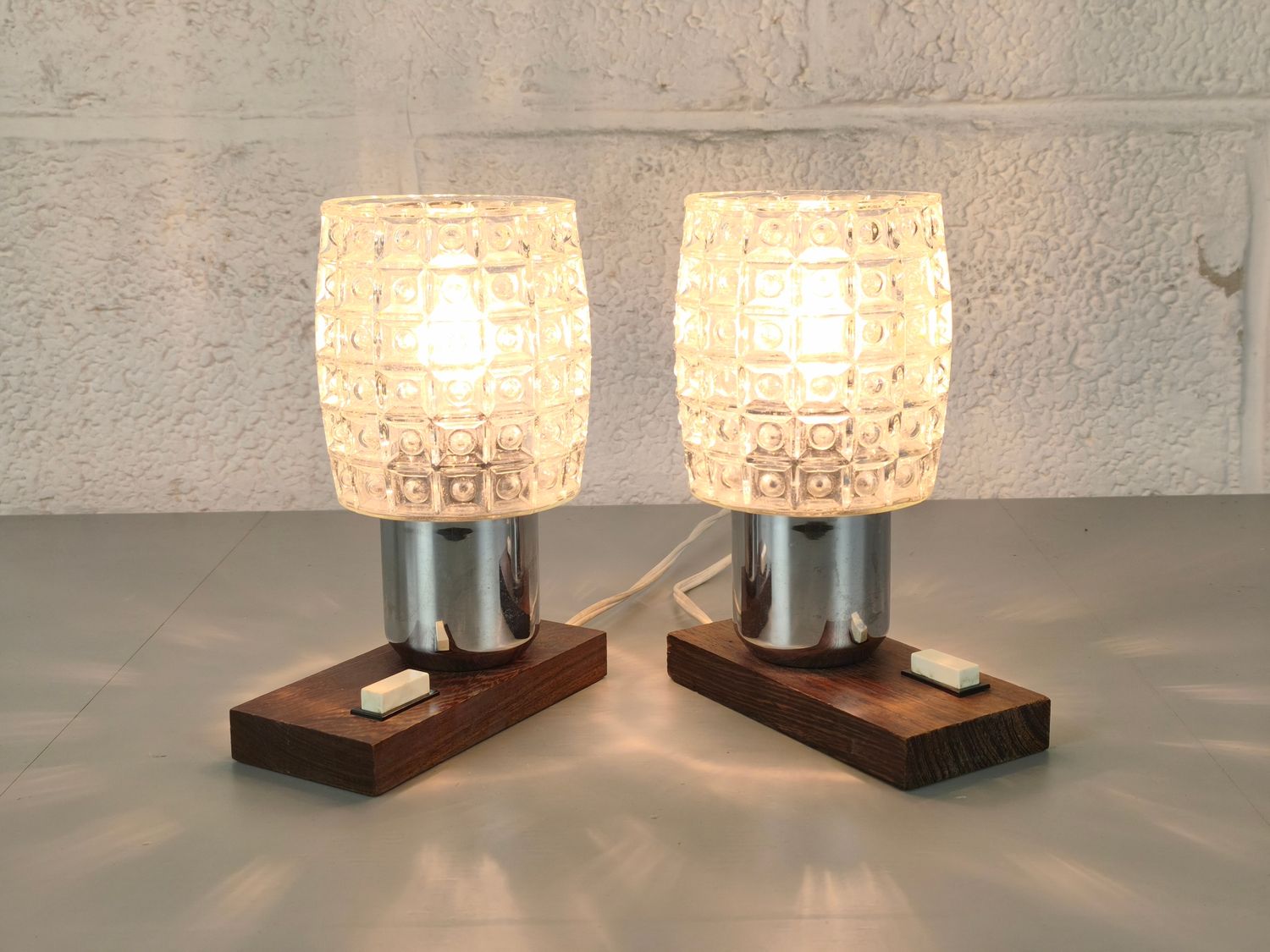 Duo vintage tafellampje