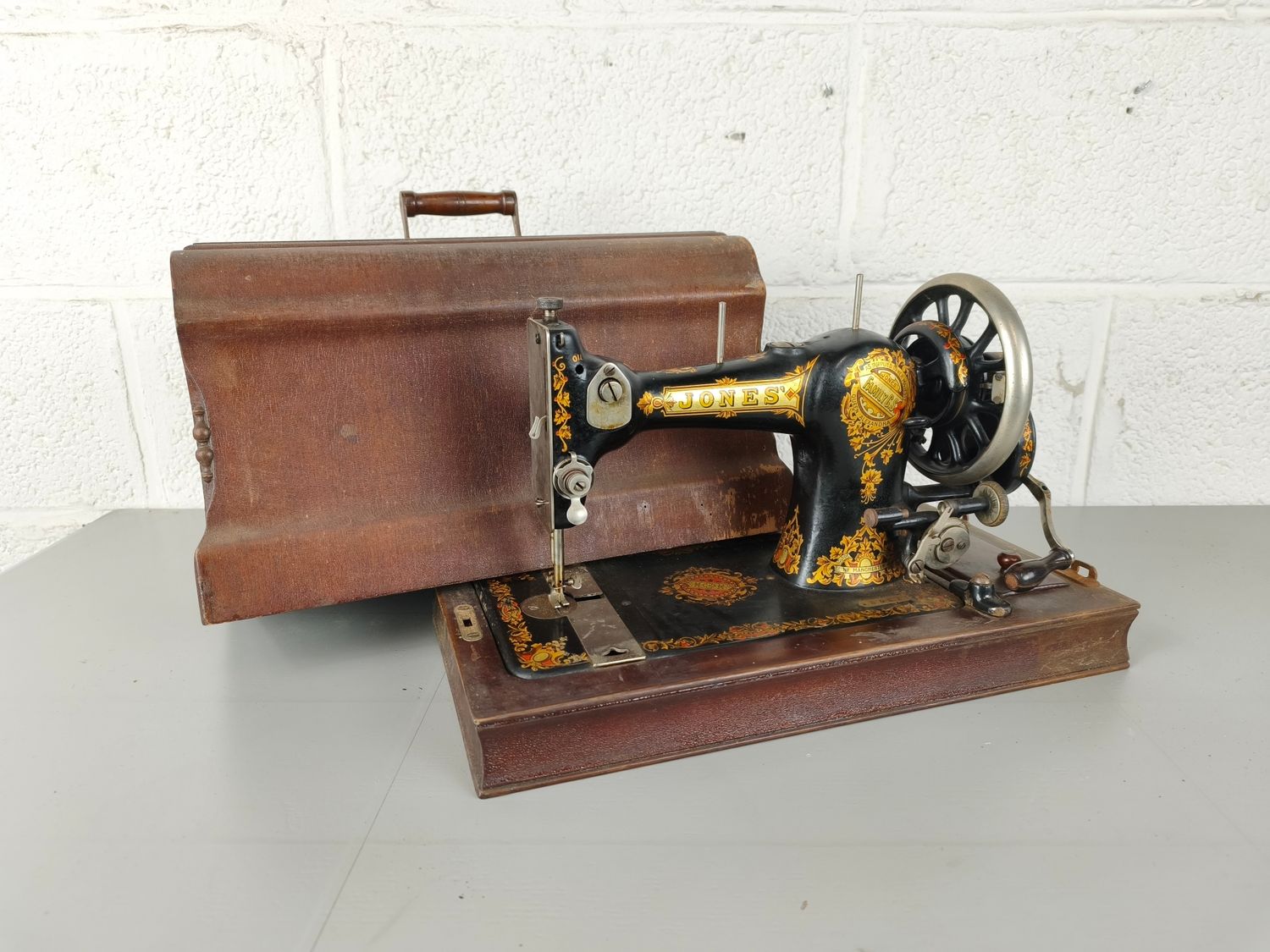 Antique table sewing machine