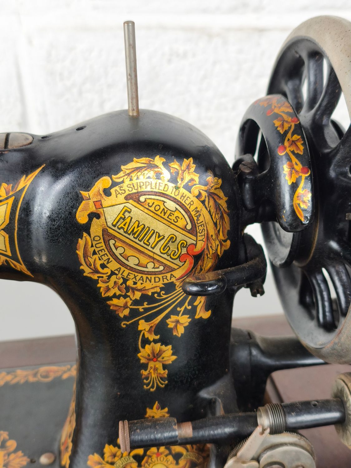 Antique table sewing machine