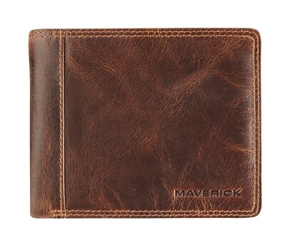 Maverick  THE ORIGINAL Heren Portefeuille Leder met Muntvak Uittrekbaar