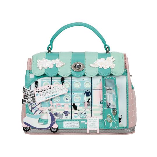 Vendula BUBBLE CATS LAUNDROMAT Mini Grace Bag
