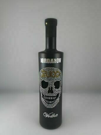Limited Edition BLACK bottle ZUCO design * Iordanov Crystal Clear Pearl Face Vodka - 70 cl