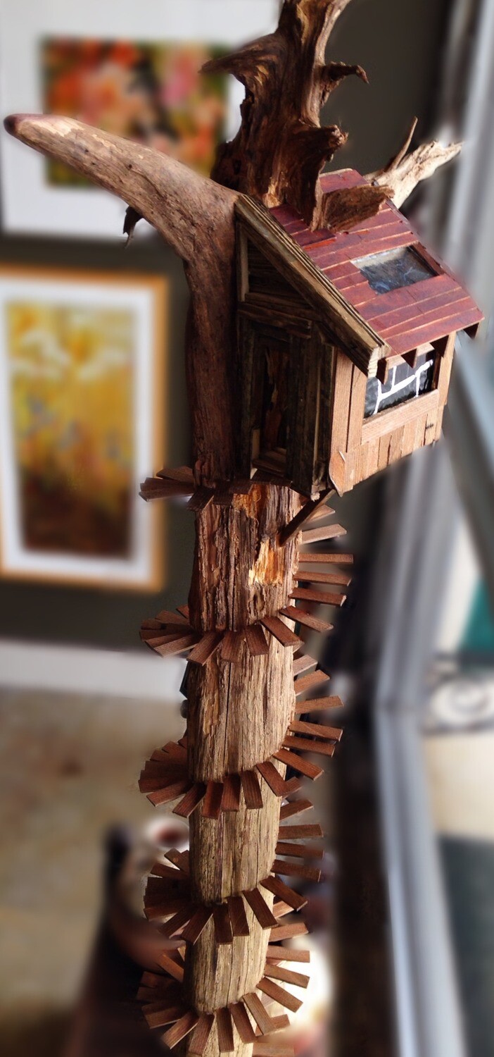 &quot;Stairway to the Canopy&quot; Miniature Tree House, by Nathan Kilpatrick
