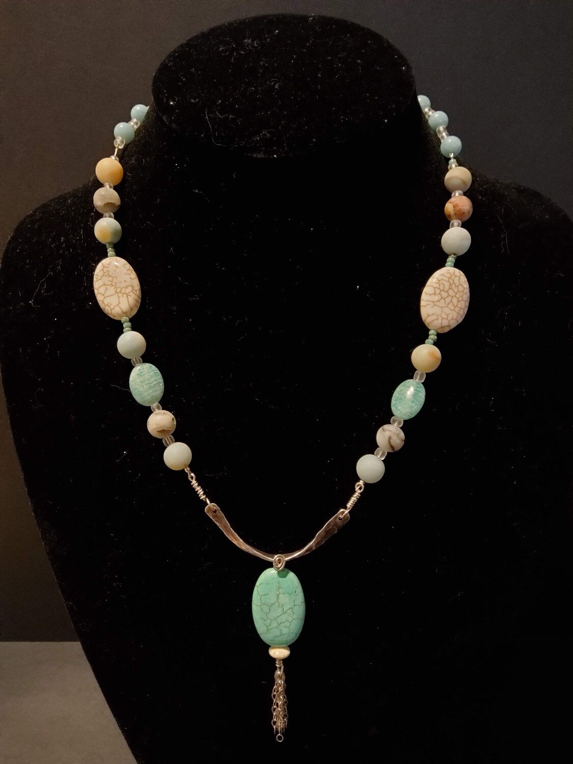 &quot;Turquoise and Sterling Beaded Necklace&quot; Sandra Paynter Washburn