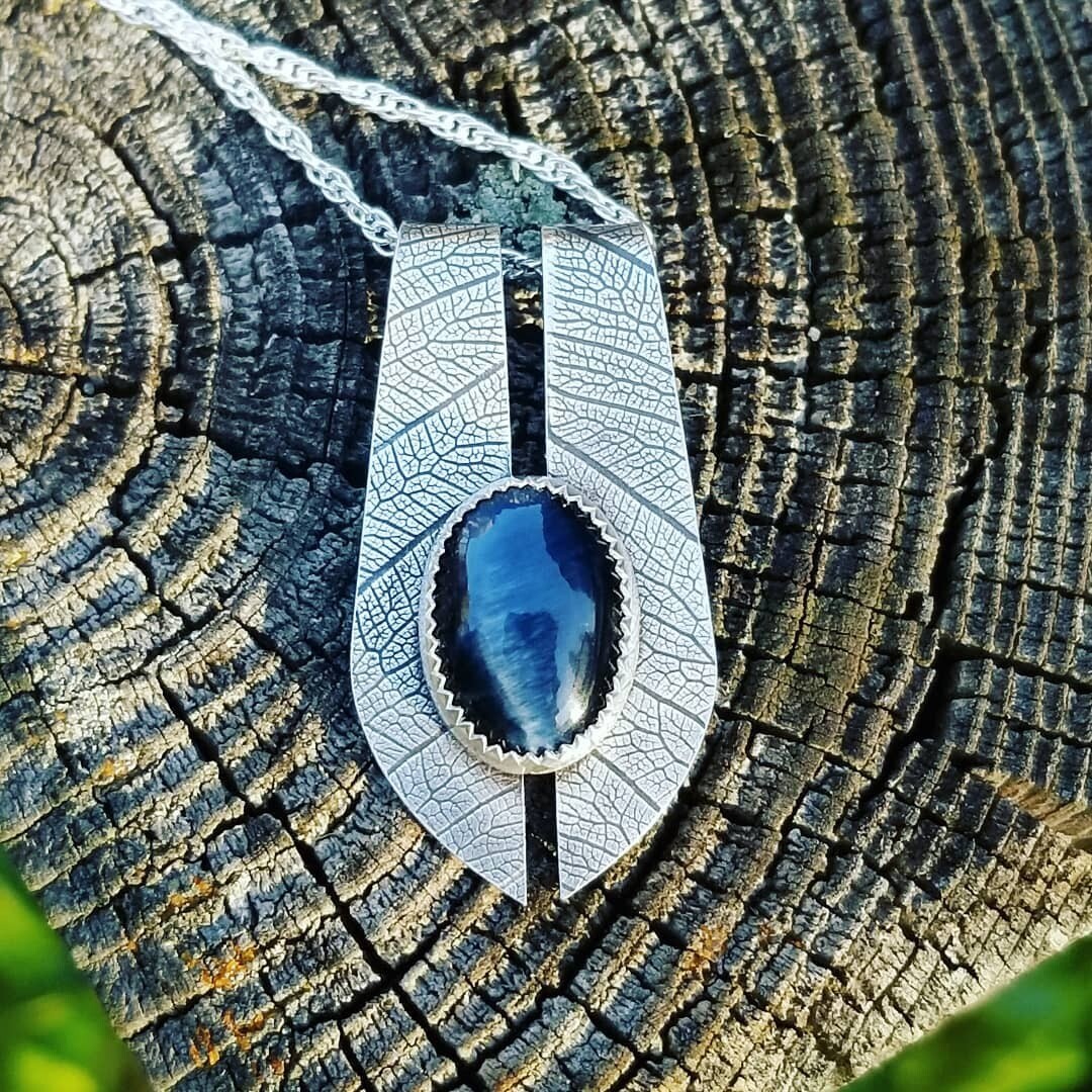 Blue Hawk&#39;s Eye Pendant by Marshall Harris