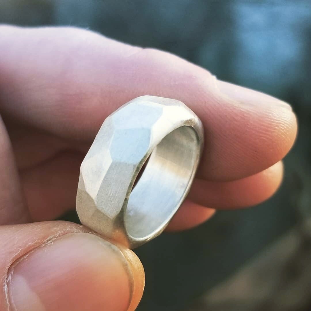 Nature Inspired Silver Spinner Ring, by Marshall Harris