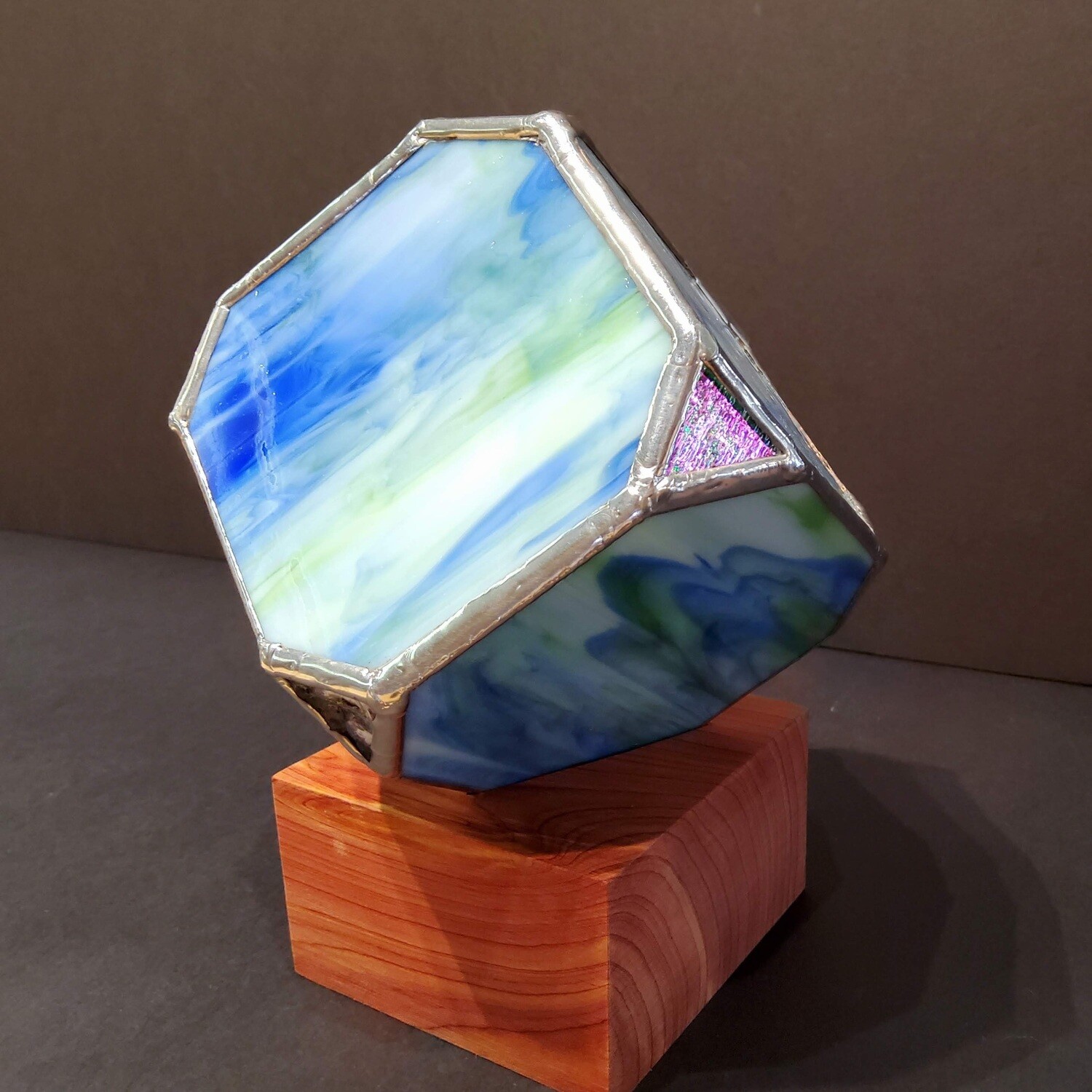 Blue-Green Cube Kaleidoscope by Richard Foster