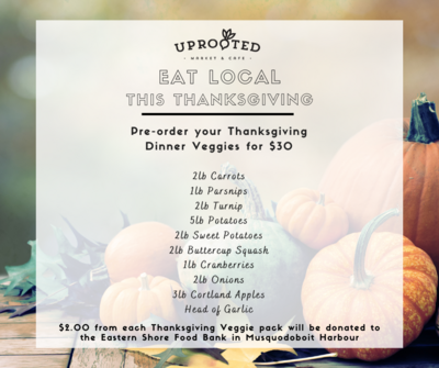 Thanksgiving Dinner Veggies - Pick-up October 5th to 7th