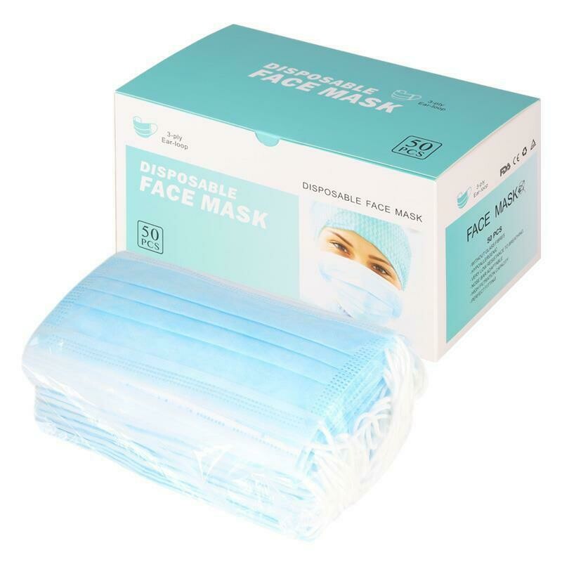 2 Boxes of  3-ply Ear Loop 50 pcs Adult Mask!