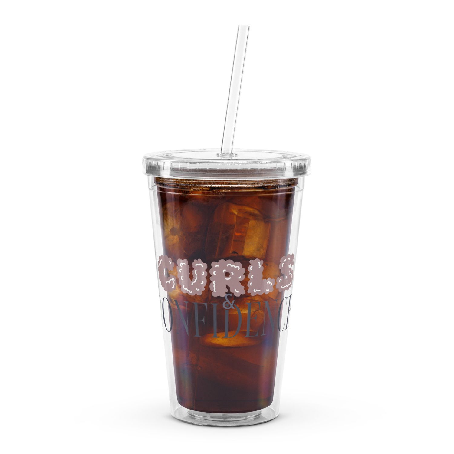 Clear plastic tumbler