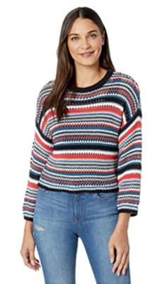 Blue Stripe Knit Sweater