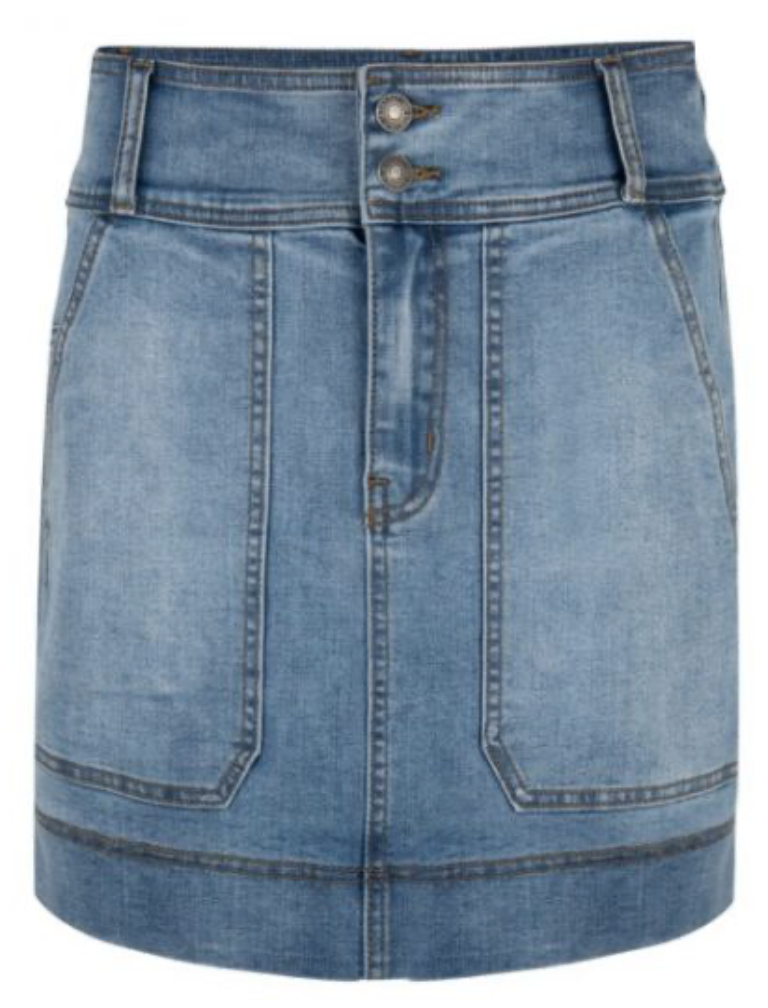 Big Pockets Jean Skirt