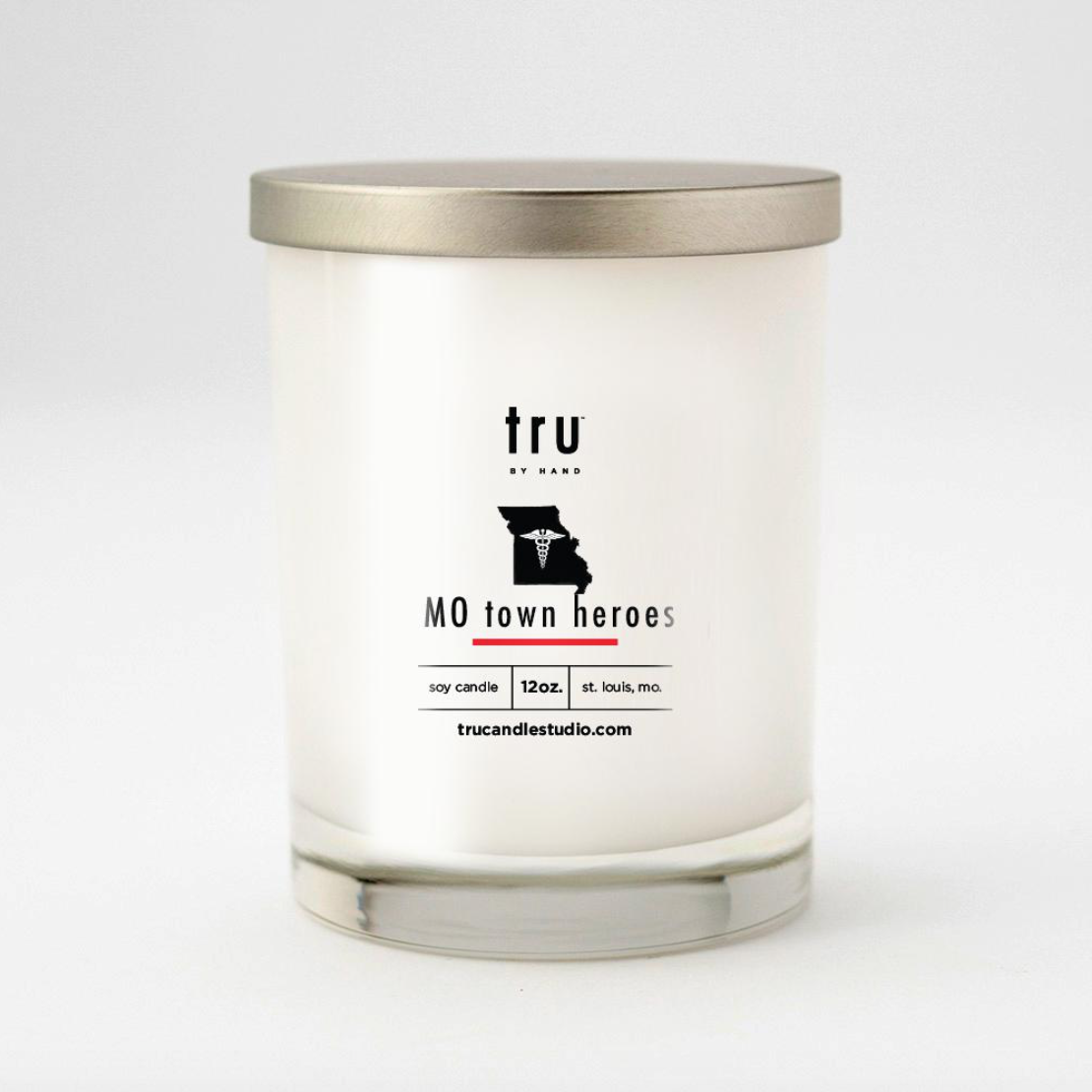 MO Town Heroes Candle