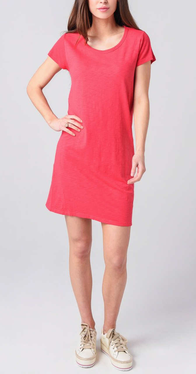 Coral Easy T-Dress