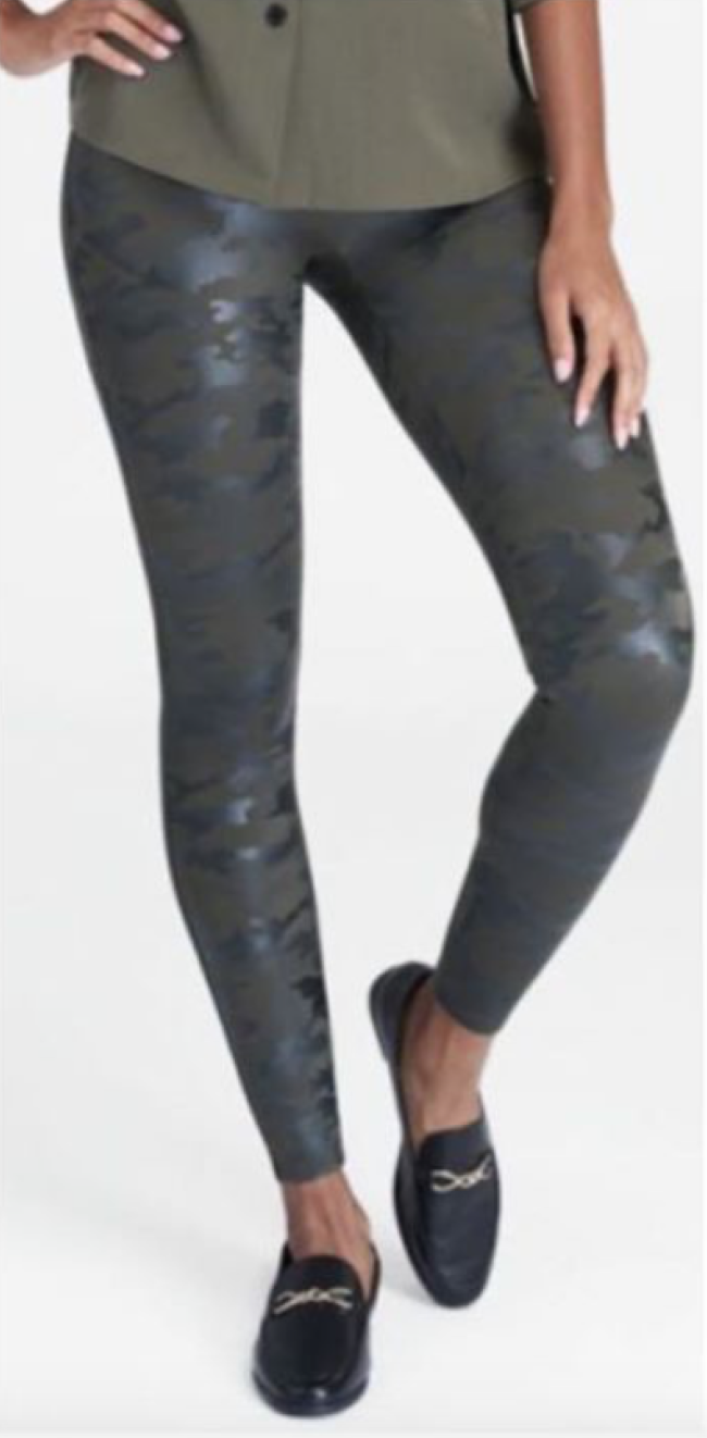 Green Faux Leather Legging