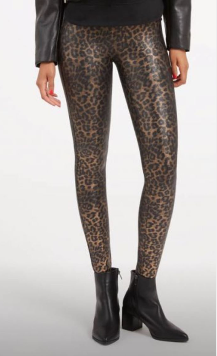 Leopard Leather Legging