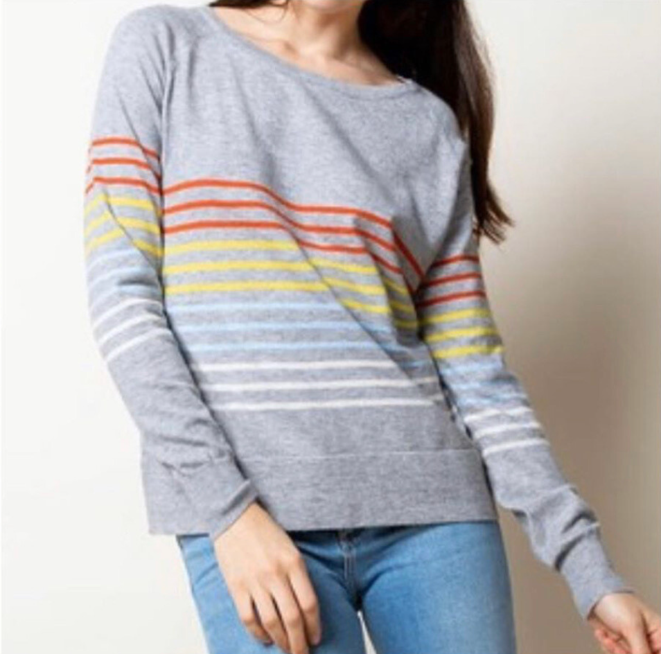 Grey Multi Stripe Sweater
