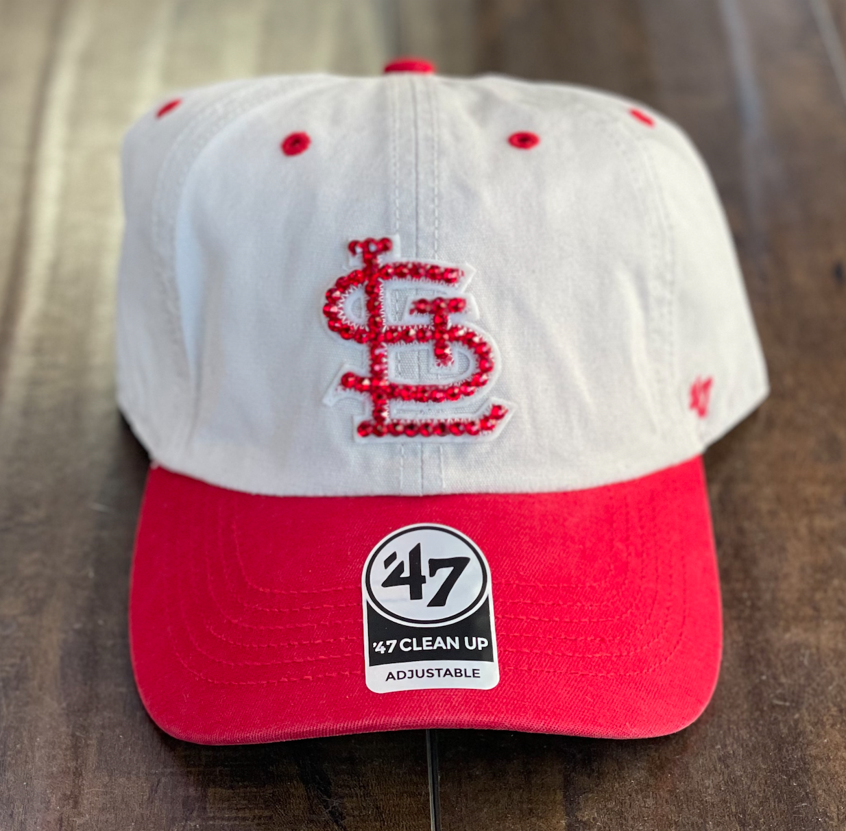 Red/Khaki '47 Hat W/ Red Crystal