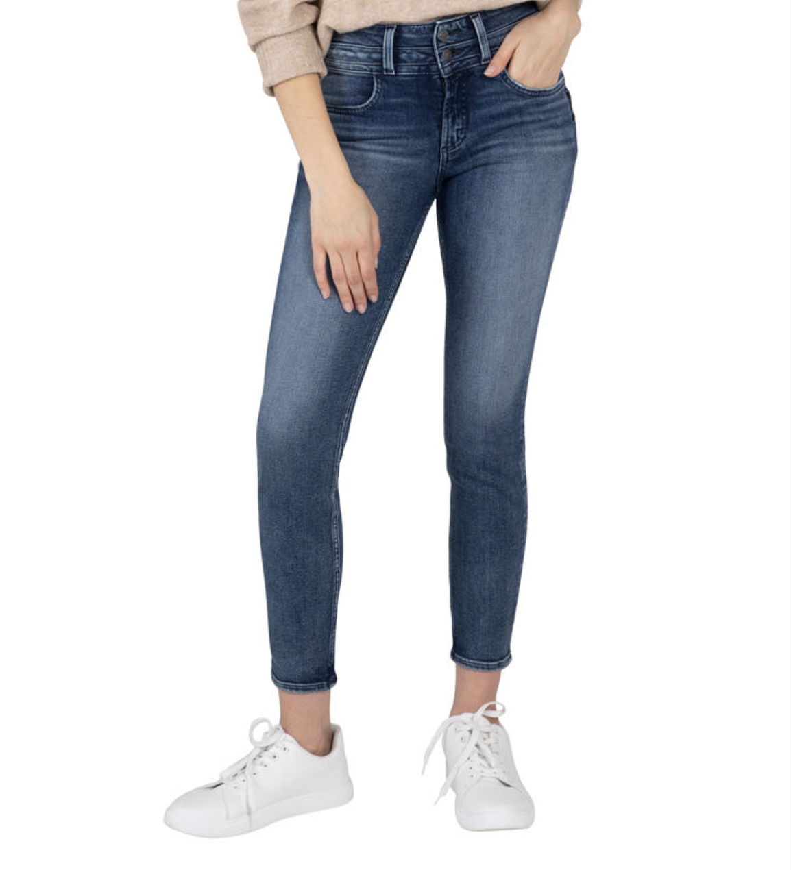 Avery Double-Button Skinny