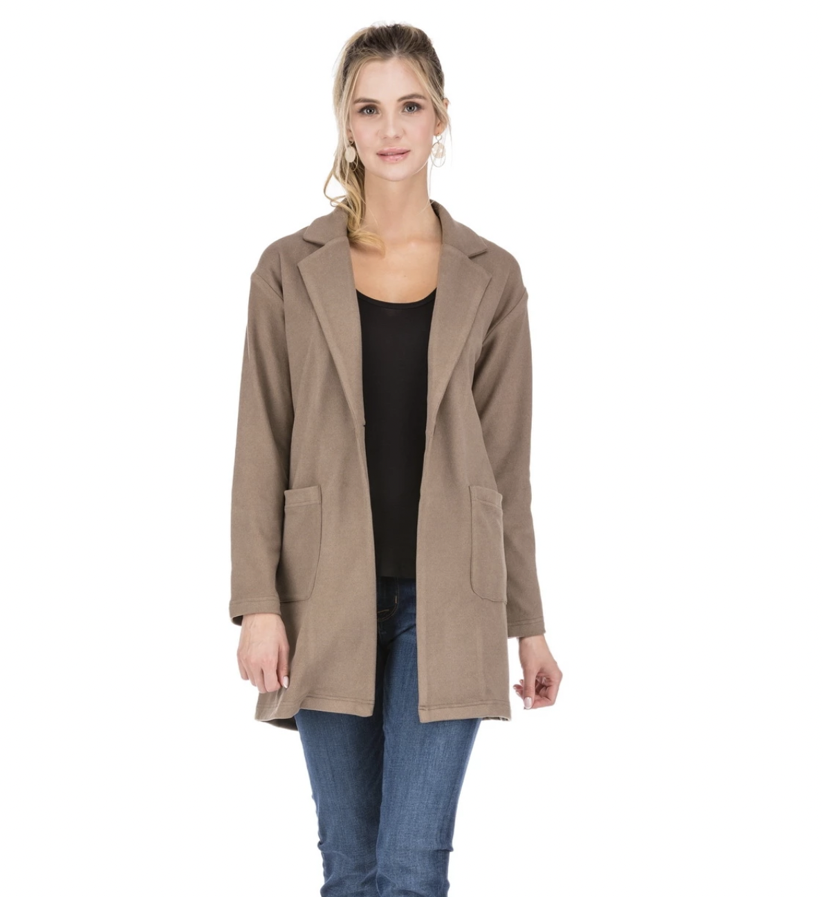 Taupe Button Coat