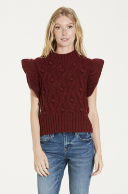 Cable Knit Garnet Sweater
