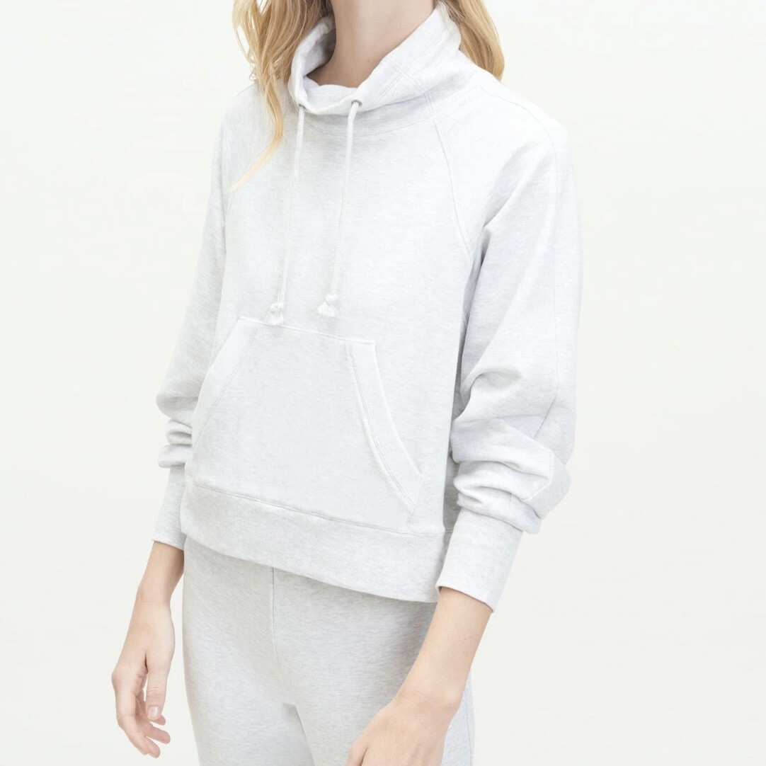 Grey Funnel-Neck Pullover