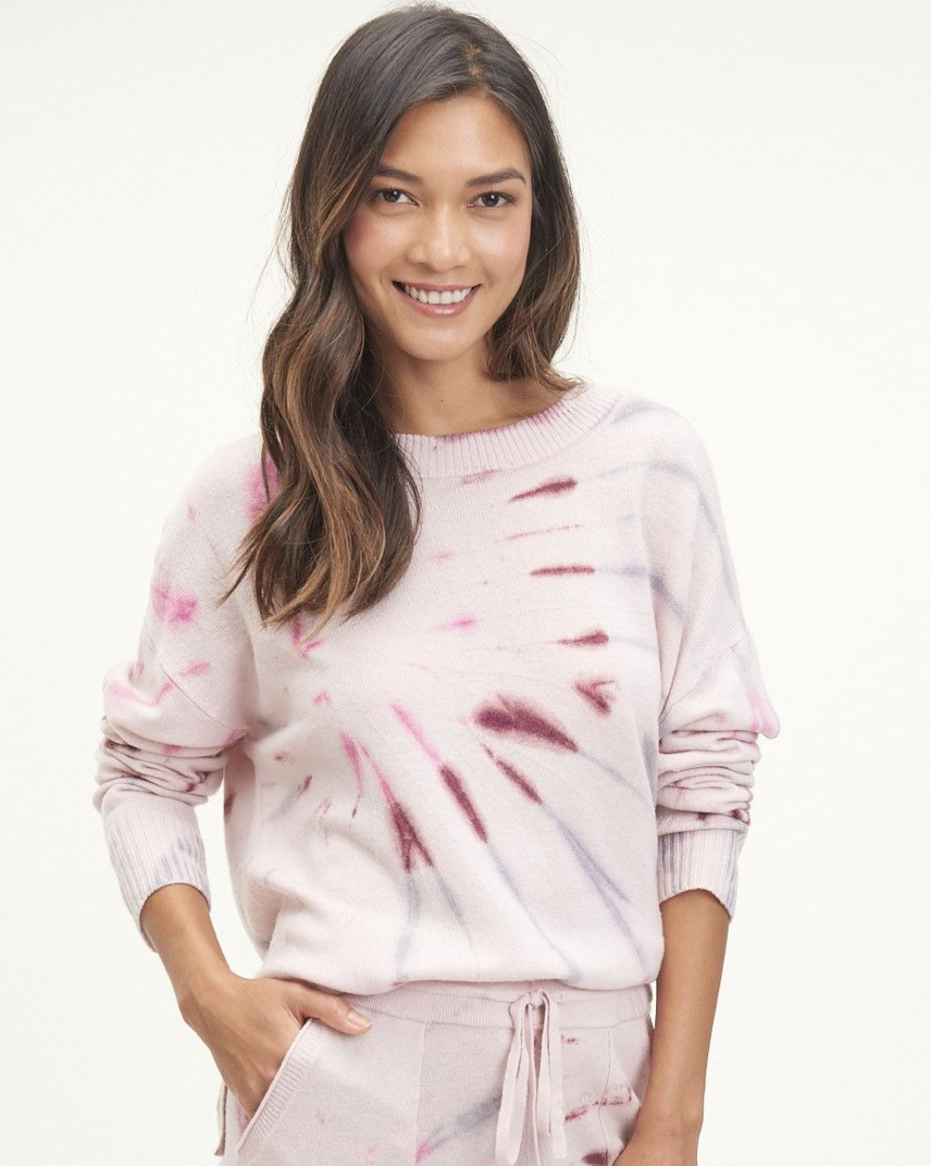 Adeline Pink Tie-Dye Sweater
