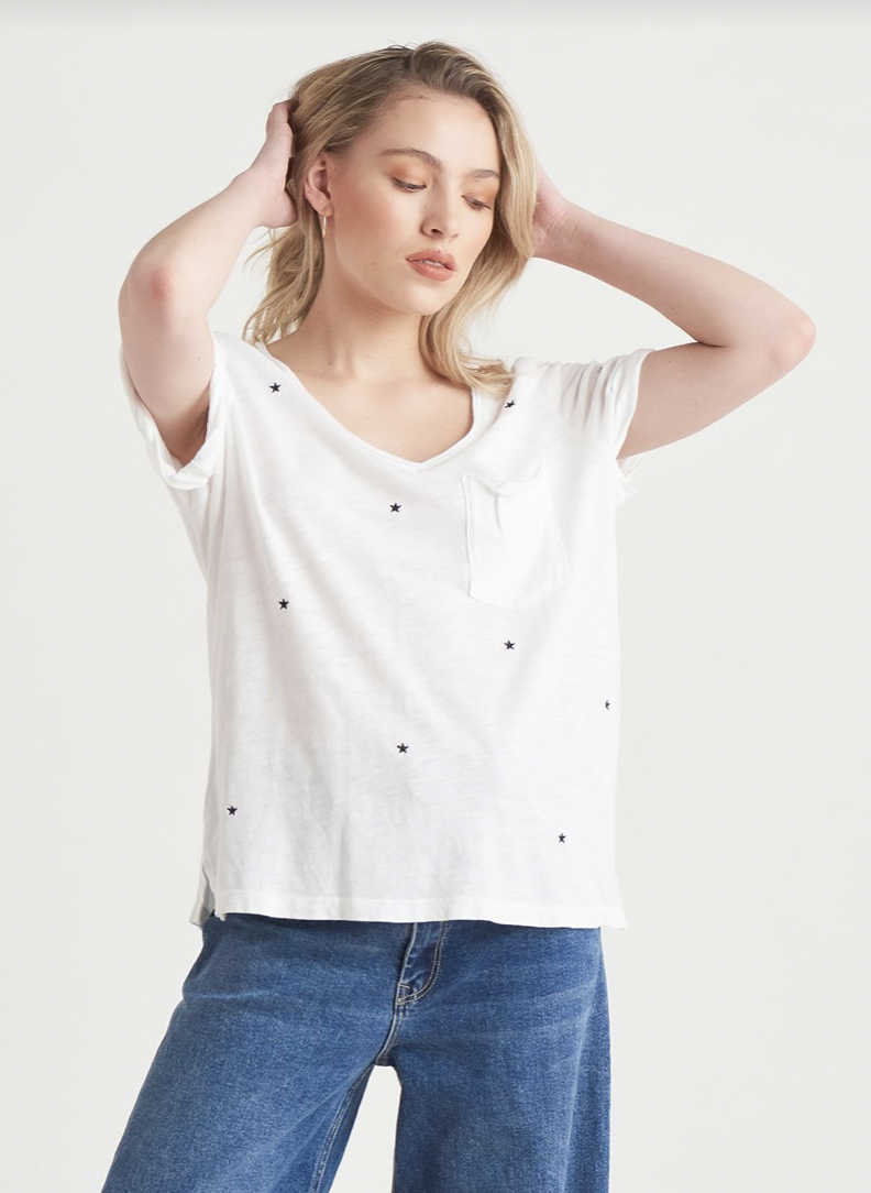 Embroidered Star Tee