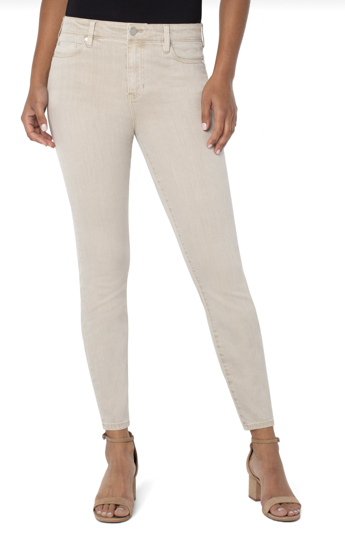 White Piper Hugger Ankle Skinny