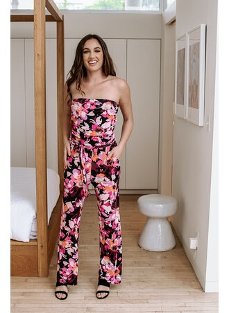 Floral Sleeveless Jumpsuit