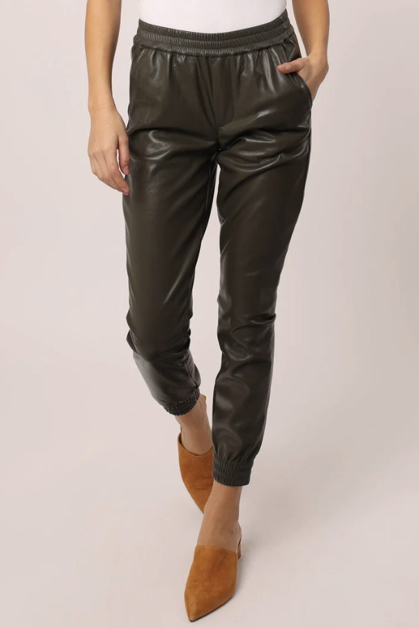 Charleston Faux Leather Jogger