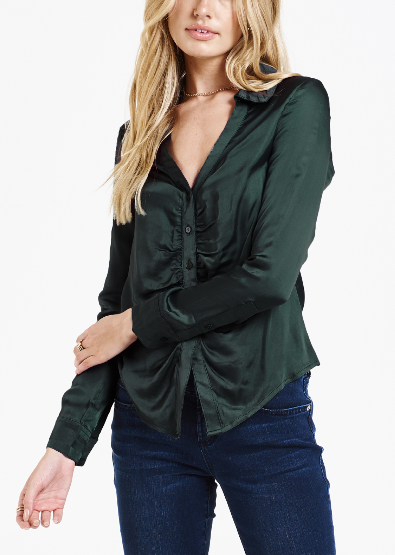 Evergreen Gather-Front Top