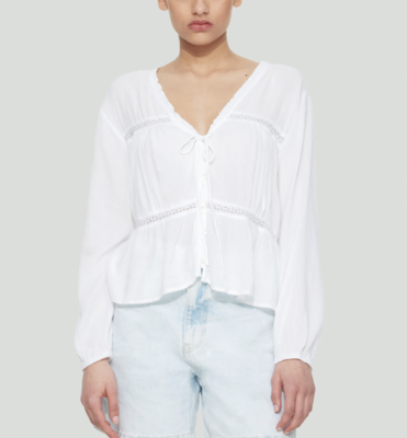Off-White Lace Tim Top