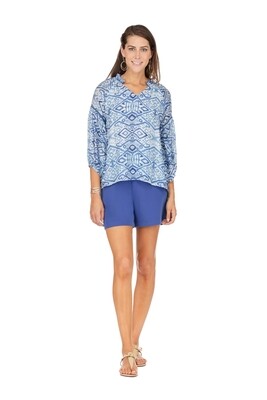 Ikat Peasant Top