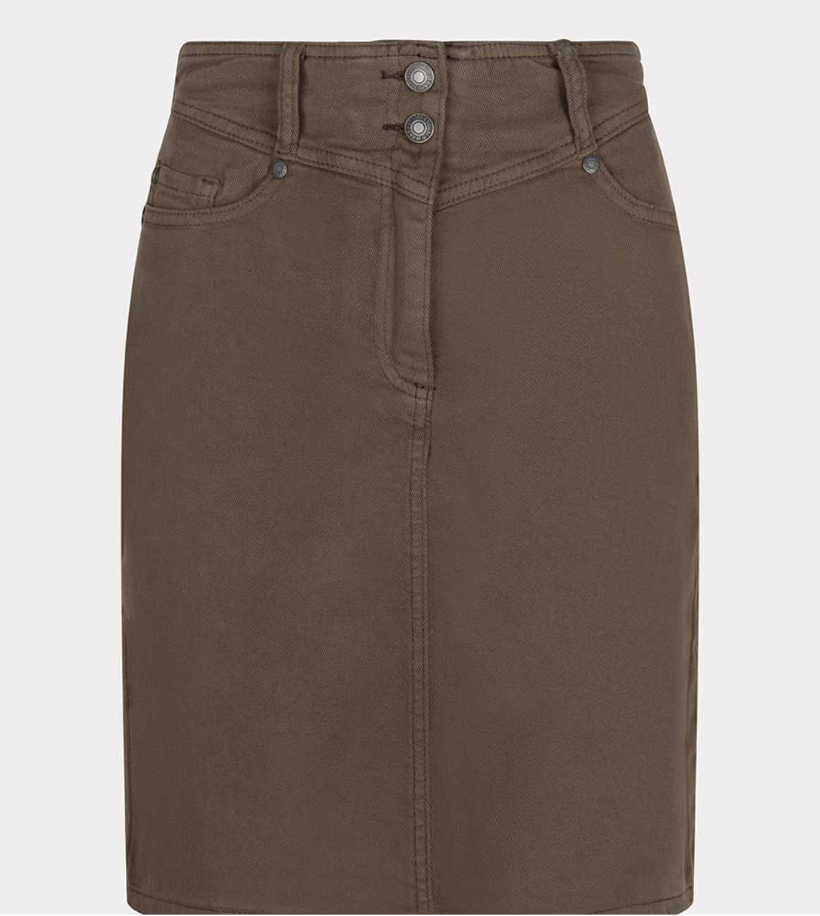 Olive Denim Skirt