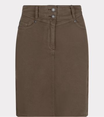 Olive Denim Skirt
