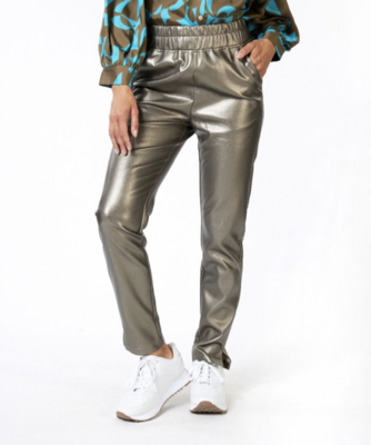 Soft Gold Faux Leather Pant