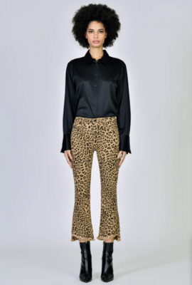 Leopard Fray Jeans