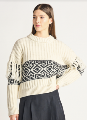 Jacquard Block Sweater