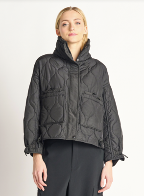 Blk Quilted Puffer