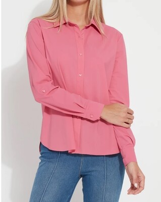 Coral Rose Button-Down