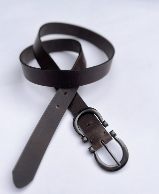 Deep Brn Leather Belt