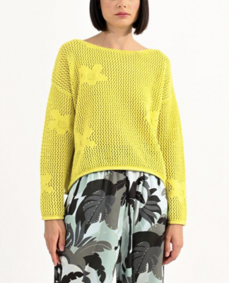 Yellow Floral Sweater