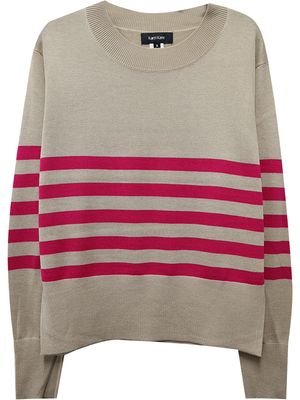 Khaki/Pink Stripe Sweater