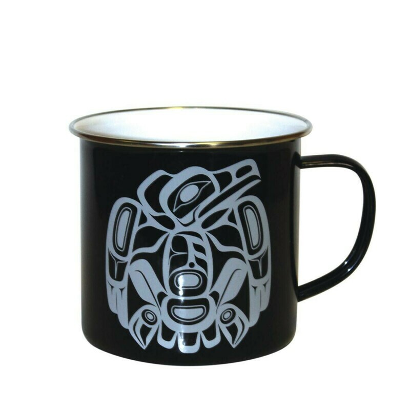 14 OZ RAVEN ENAMEL MUG - NATIVE NORTHWEST